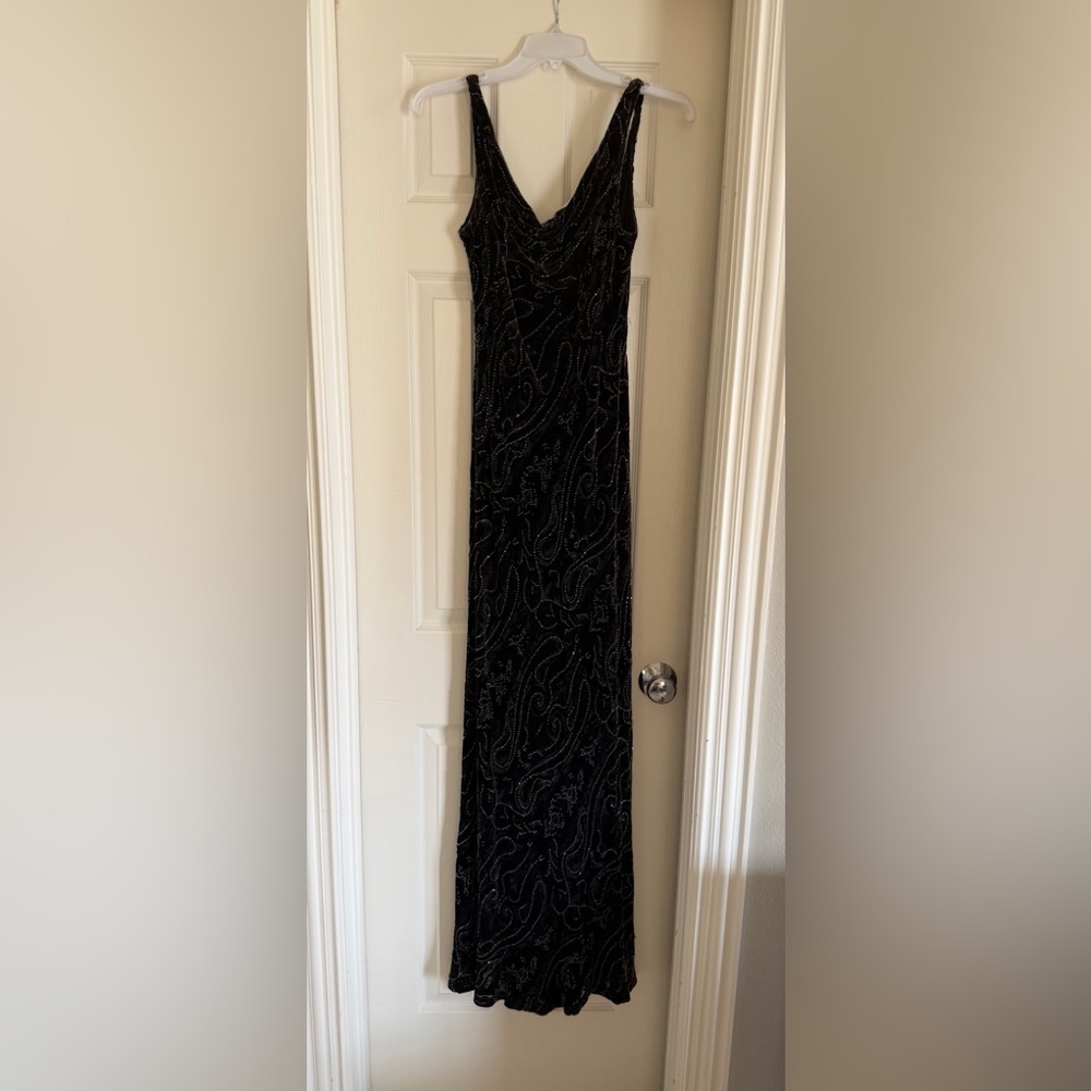 Elegant Black Beaded Gown